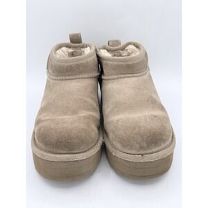 UGG Kids Classic Ultra Mini Platform Boots Sand 1157791K Size 1 Youth